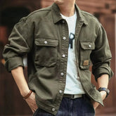 2025 Spring and Autumn New Fashion Solid Color Retro Cargo Jacket Men&