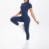 Sexy Backless Bodycon Scrunch Jumpsuit Raises Butt Women Dance Fitness Overalls Push Up  With Chest Cushion Yoga Sport Jump Suit ShedPoundsPortal