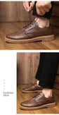 Leather Shoes for Men Luxury High Quality Brogue Shoes comfortable Soft Sole Men&