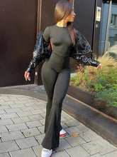Jumpsuits Autumn New Women Sexy Black Backless Long Sleeve Bodycon Rompers Fashion Streetwear Flare Pants Casual Slim Jumpsuits ShedPoundsPortal