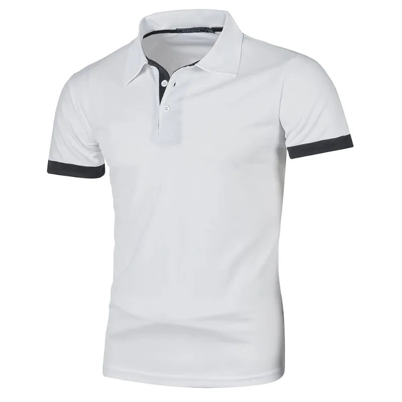 New Mens Short Sleeve Polo Shirt Solid Color Streetwear Lightweight Lapel Tshirts for Men Summer Jogging Sport Tops ShedPoundsPortal