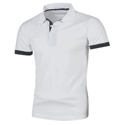 New Mens Short Sleeve Polo Shirt Solid Color Streetwear Lightweight Lapel Tshirts for Men Summer Jogging Sport Tops ShedPoundsPortal