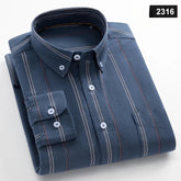 Casual Long-sleeve Shirts for Men Slim Fit Plain Shirt 100%cotton Plaid Striped Tops Soft Designer Fashion Korean Trends Clothes ShedPoundsPortal