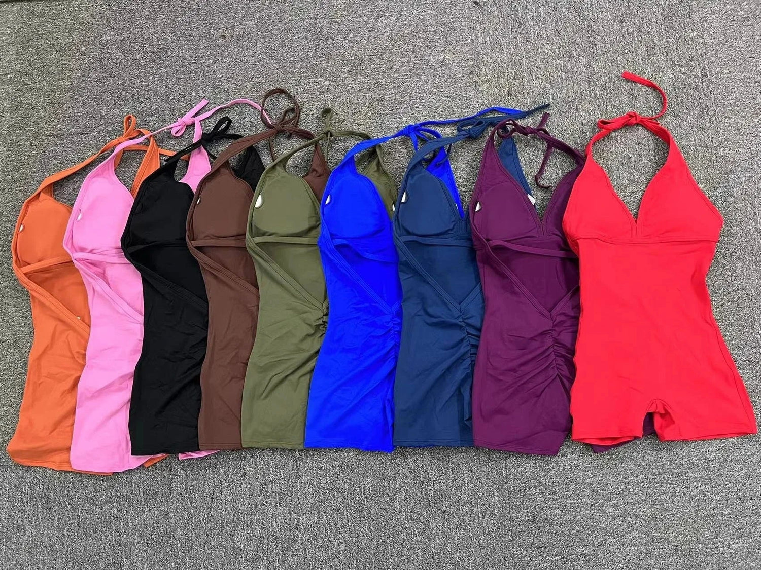 Women Sporty Jumpsuits Fitness Yoga Overalls with Padding Workout Clothes for Women Gym Set Women Bodysuit Sportswear Playsuit ShedPoundsPortal