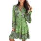 Dresses For Women Summer Casual Plus Size Womens Vintage Ethnic Printed Tassel Tie Neck Loose Fit Bohemian Tunic Woman Clothing