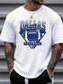 T Shirt For Man 100% Cotton Summer Dallas Football themed Print Casual Slim Fit Round Neck Short Sleeved T-shirt Top ShedPoundsPortal