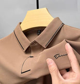 High end luxury brand fashion hot diamond short sleeve Advanced printed POLO shirt summer new Korean version men&