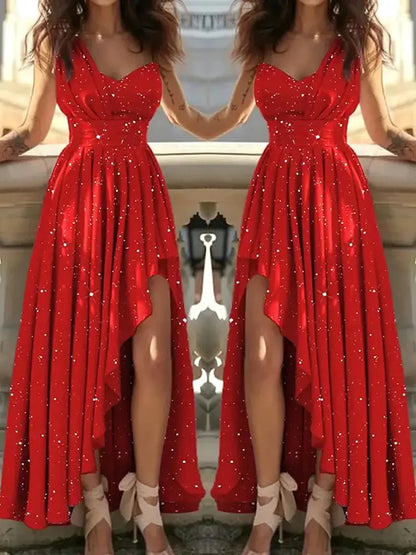 Women Evening Dresses Sexy Elegant Red Cocktail Party Chic Gala Graduation Luxury Formal Occasion Bridesmaid Gown Dress Clothes ShedPoundsPortal