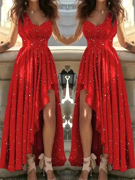 Women Evening Dresses Sexy Elegant Red Cocktail Party Chic Gala Graduation Luxury Formal Occasion Bridesmaid Gown Dress Clothes ShedPoundsPortal