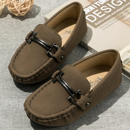 Spring Summer Kids Shoes Boy Girl Casual Shoes Breathable Brown Rubber