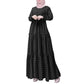Womens dresses Bohemian Polka Dot Print Muslim Dress Long Sleeves Prayer Clothes summer dresses 2025