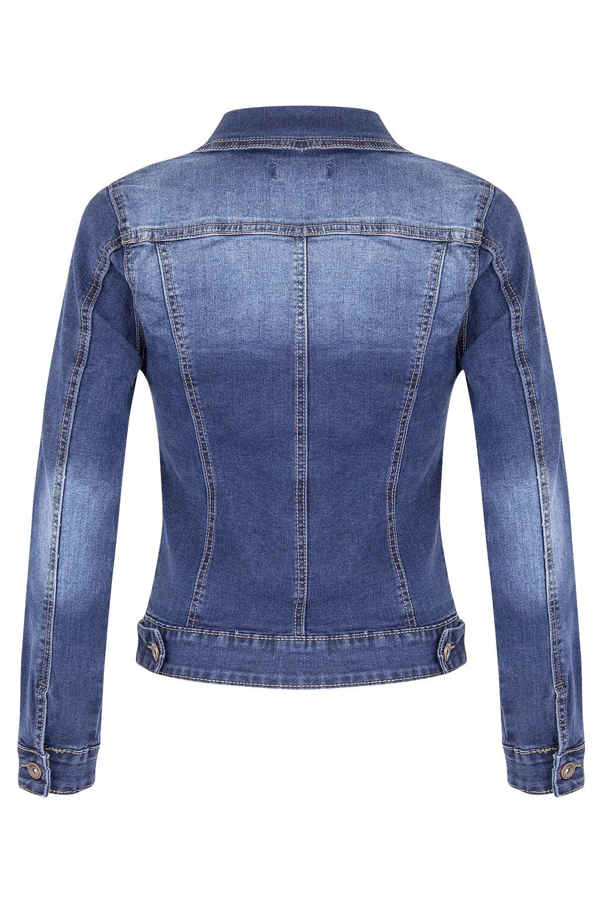 Women Denim Coat Coats Turn Down Collar Spring Maxi Jacket Open Stitch Streetwear Single Breasted Casual Jackets Biker Punk ShedPoundsPortal