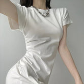 White Dresses for Women 2024 Woman Dress Clothes Midi X New in Chic and Elegant Pretty Cheap Casual Y2k Outfits Harajuku Cotton ShedPoundsPortal