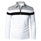 Color Block Shirt For Men Spring And Autumn Fashion Striped Color Ma
