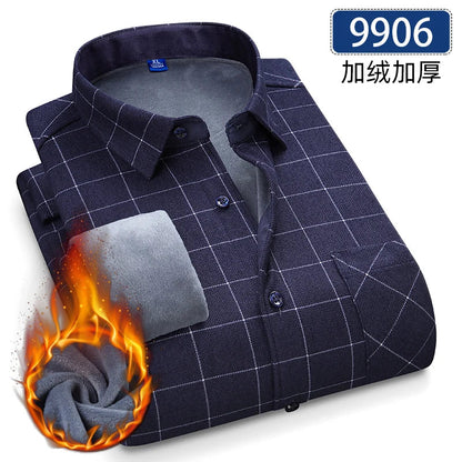 Autumn and winter new fleece shirt men&