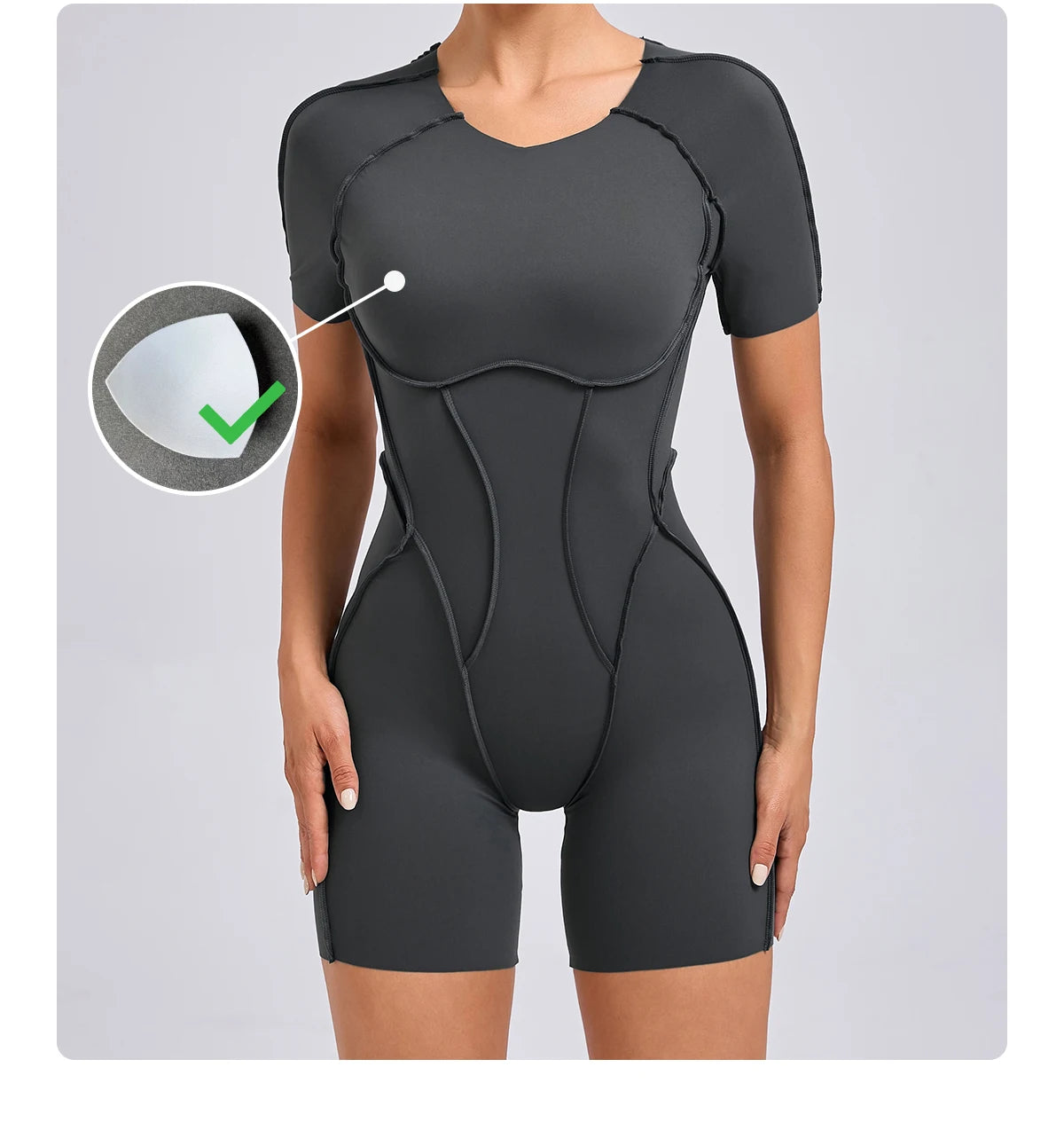 Short Jumpsuit Gym Clothes For Women Sportswear Fitness Overalls Backless Scrunch Booty Yoga Suit Sports Set Outfit ShedPoundsPortal