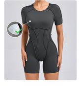 Short Jumpsuit Gym Clothes For Women Sportswear Fitness Overalls Backless Scrunch Booty Yoga Suit Sports Set Outfit ShedPoundsPortal