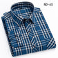 New Cotton Plaid Shirts For Man Long Sleeve Single Pocket Regular Fit Soft Easy Care Classic Dress Casual Shirts Man Clothing