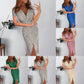 Sexy Deep V Sequins Wrap Dress Womens Ruched Short Sleeve Formal Party Dresses Sparkly Evening Gown Wedding Guest Dress Vestidos