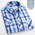 2025 Summer Cotton Plaid Short Sleeve Shirts For Men Plus Size Regular Fit Classic Young  England  Style Shirts Man&