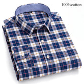 Fashion over size 7XL long-sleeve shirts for men 100%cotton Oxford slim fit plain shirt soft casual elegants designer clothes ShedPoundsPortal
