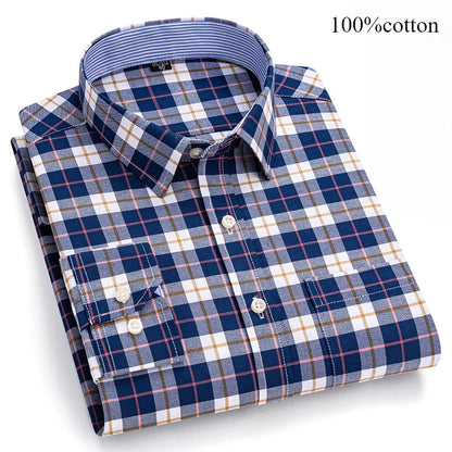 Fashion over size 7XL long-sleeve shirts for men 100%cotton Oxford slim fit plain shirt soft casual elegants designer clothes ShedPoundsPortal
