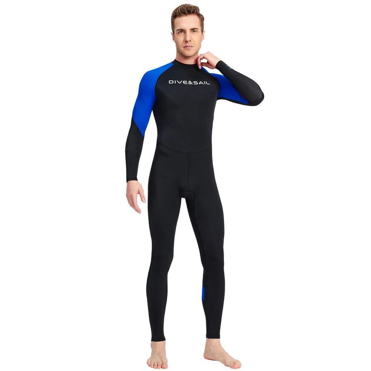 Men Long Sleeve Quick Dry Swimming Suit Adult Nylon Uv Protection Snorkeling Surfing Wetsuit Water Sports One-piece Diving Suit ShedPoundsPortal