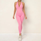 Women Sporty Jumpsuits Fitness Yoga Overalls with Padding Workout Clothes for Women Gym Set Women Bodysuit Sportswear Playsuit ShedPoundsPortal