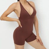 Sporty Jumpsuit Woman Short Lycra Fitness Overalls with Padding Workout Clothes for Women Gym Sets Womens Outfits Sportswear New ShedPoundsPortal