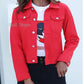 Jeans Jacket and Coats for Women 2025 Autumn Candy Color Casual Short Denim Jacket Korean Coats Women  Jeans Jacket  Clothes ShedPoundsPortal