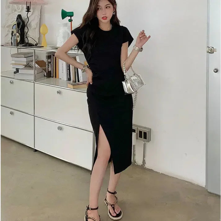 White Dresses for Women 2024 Woman Dress Clothes Midi X New in Chic and Elegant Pretty Cheap Casual Y2k Outfits Harajuku Cotton ShedPoundsPortal