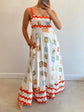 Women s Long Cami Dress Floral Leopard Print Sleeveless Square Neck Backless A-Line Ric Rac Dress