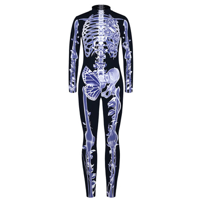 Robot Punk Jumpsuit Catsuit Sexy Female Women Cosplay Costume Skeleton Cyberpunk Steampunk Zentai Suit Halloween Bodysuit ShedPoundsPortal