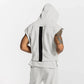 Mens Brand Gyms Clothing Bodybuilding Hooded Tank Top Cotton Sleeveless Vest Sweatshirt Fitness Workout Sportswear Tops Male ShedPoundsPortal