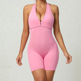 Sporty Jumpsuit Woman Short Lycra Fitness Overalls with Padding Workout Clothes for Women Gym Sets Womens Outfits Sportswear New ShedPoundsPortal