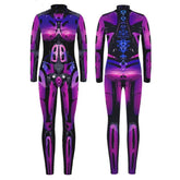 Robot Punk Jumpsuit Catsuit Sexy Female Women Cosplay Costume Skeleton Cyberpunk Steampunk Zentai Suit Halloween Bodysuit ShedPoundsPortal