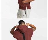 Mens Brand Gyms Clothing Bodybuilding Hooded Tank Top Cotton Sleeveless Vest Sweatshirt Fitness Workout Sportswear Tops Male ShedPoundsPortal