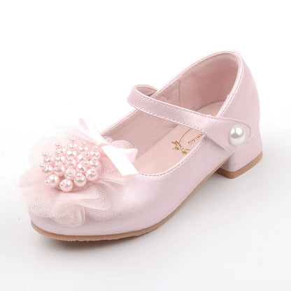 Heels Wedding Shoes for Kids Girls Hill White Shoes Girl Communion Dew