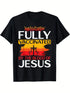 Fully Vaccinated By The Blood Of Jesus Inspirational Black T Shirt Breathable 100 Cotton Casual Short Sleeve ShedPoundsPortal