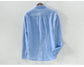 Mens Cotton Linen Shirt Breathable Casual Solid Colors Loose Turn-down Collar Long Sleeve Button Down Blouse Tops Shirts For Man ShedPoundsPortal