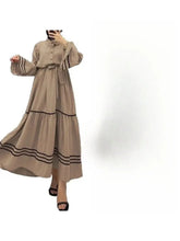 Muslim Dresses for Women Spring New Product Turn-down Collar Casual Abayas Elegant Good Fabric Turkey Saudi Camel Clothing ShedPoundsPortal