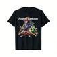 Power Rangers Rainbow Pyramid Retro Action Portrait T Shirt 100% Cotton Knit Fabric Casual T-Shirt With Crew Neck Short Sleeves ShedPoundsPortal