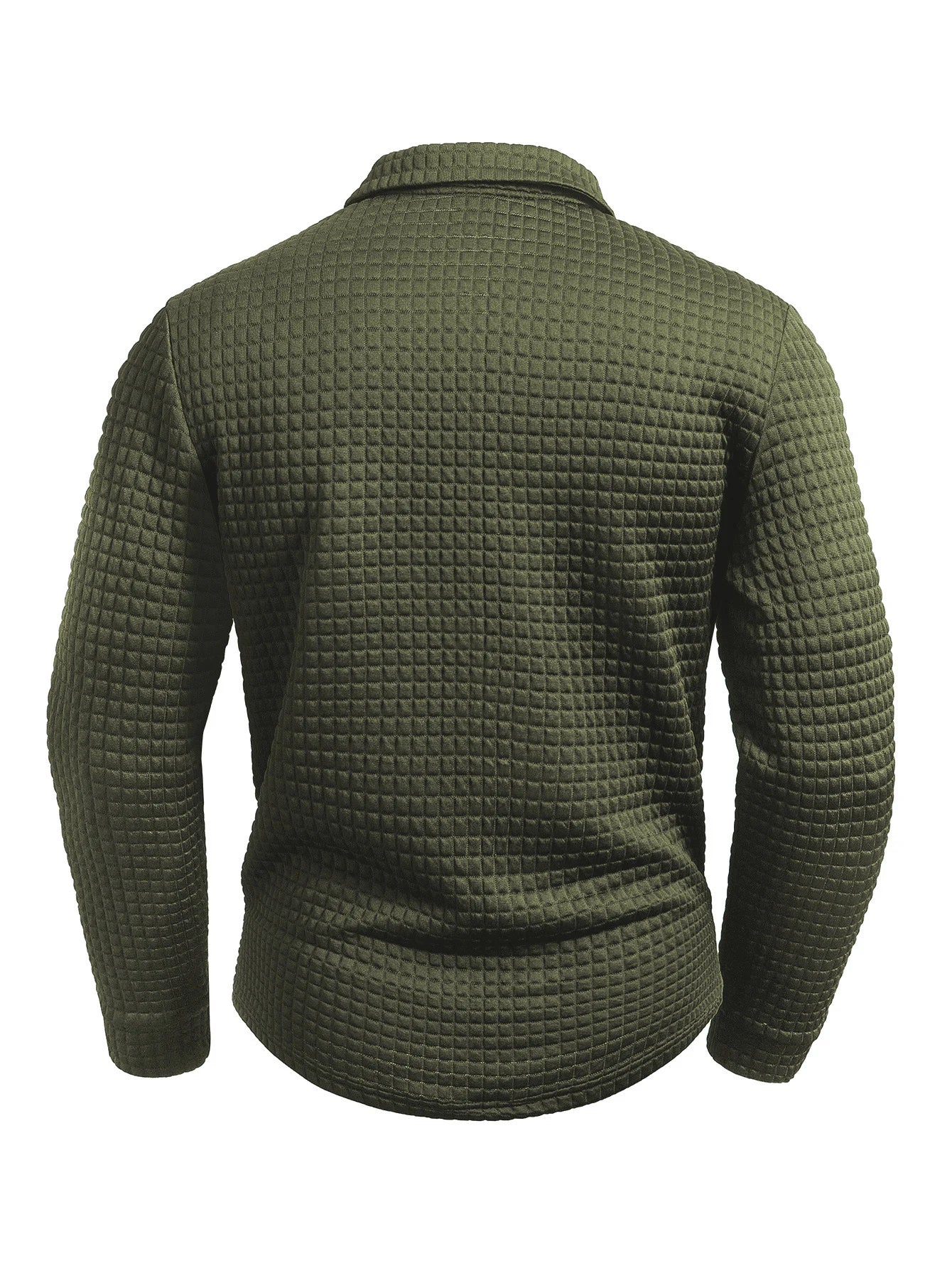 Digital Printed Fabric with Irregular Plaid Pattern, Non-Positioned Plaid Pattern, Thick Long-Sleeve Turn-Down Collar Top, Square Plaid Texture Fabric, Fashionable Casual Everyday Wear ShedPoundsPortal