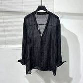 Mens Shirts Spring New Fashion Lace Long Sleeve Loose Casual T-shirt for Men ShedPoundsPortal