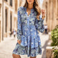 Dresses For Women Summer Casual Plus Size Womens Vintage Ethnic Printed Tassel Tie Neck Loose Fit Bohemian Tunic Woman Clothing