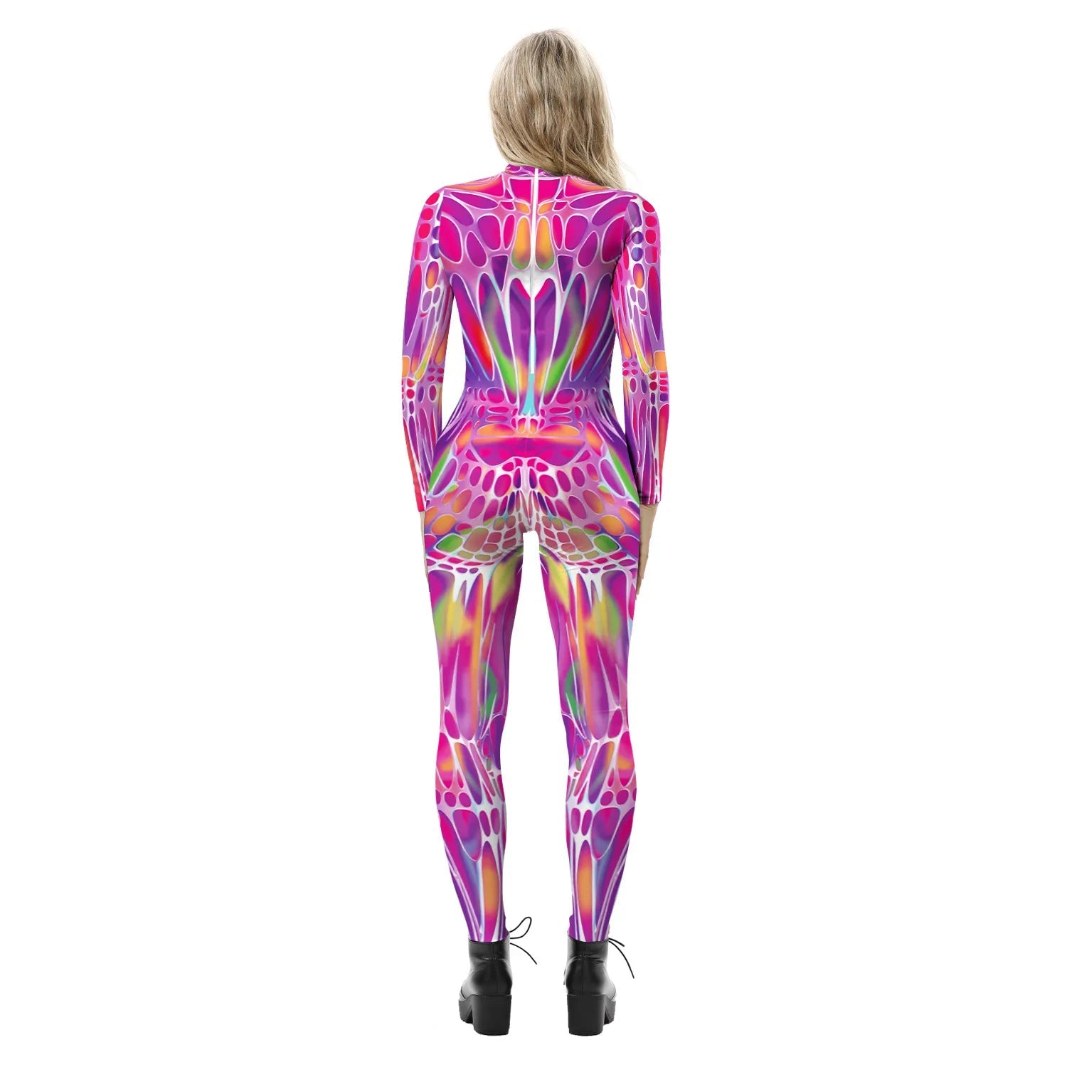 Popular Halloween Jumpsuit Sexy Print Cos Futuristic Clothing Tight Jumpsuit Wholesale Women Clothes Rompers Womens Combinaison ShedPoundsPortal