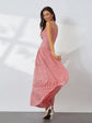 Women Summer Sleeveless Dress Casual Plaid Print Ruffle Party Dress for Cocktail Beach Club Streetwear