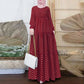 Womens dresses Bohemian Polka Dot Print Muslim Dress Long Sleeves Prayer Clothes summer dresses 2025