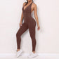 Women Sporty Jumpsuits Fitness Yoga Overalls with Padding Workout Clothes for Women Gym Set Women Bodysuit Sportswear Playsuit ShedPoundsPortal