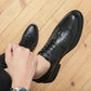 Men Pointed Wedding Formal Oxford Shoes Crocodile pattern Black brown Casual Platform Homecoming Dress Footwear 38-46
